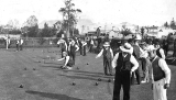 Playing bowls at the Domain, c 1907.